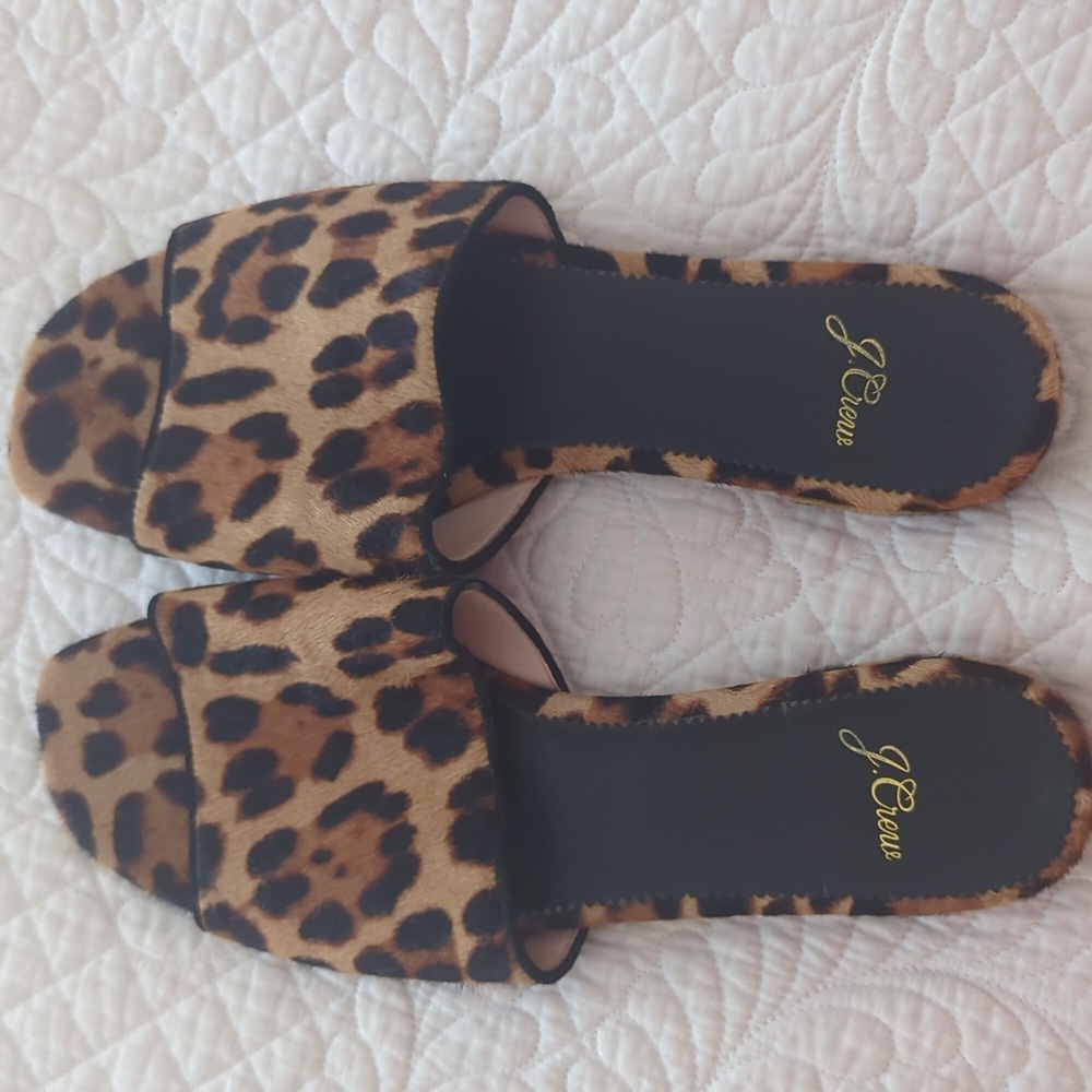J Crew women's faux hair shoes